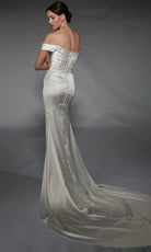 Alyce Paris 7106 - Strapless Cowl Neckline Wedding Gown - back view