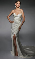 Alyce Paris 7106 - Strapless Cowl Neckline Wedding Gown - detail view