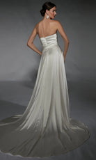 Alyce Paris 7107 - Strapless A-line Perfect Satin Gown - back view