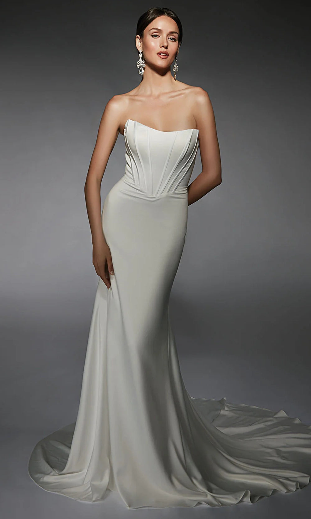 Alyce Paris 7109 - Strapless Corset Scoop Neck Bridal Gown - designer wedding dress at Silhouette Dresses