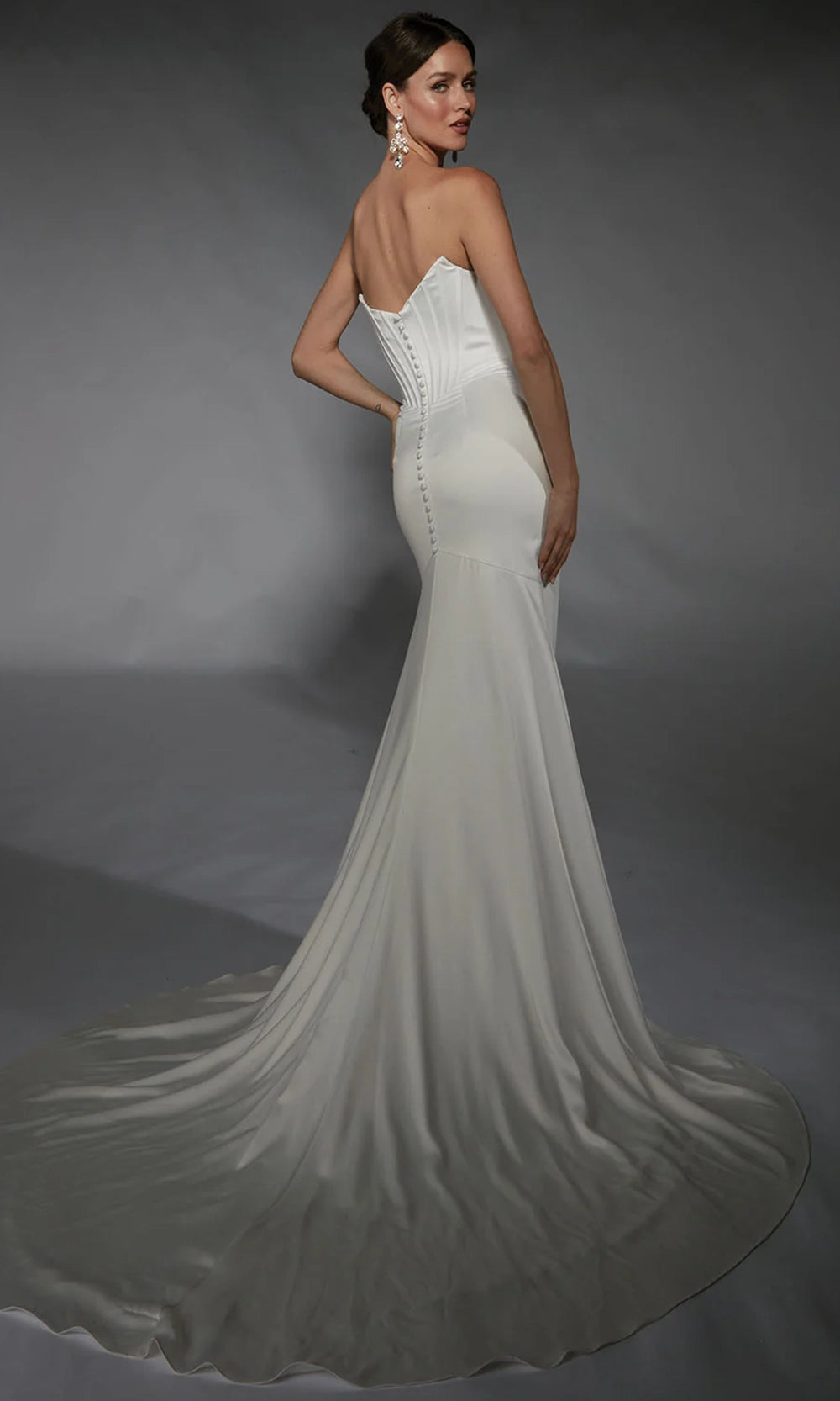 Alyce Paris 7109 - Strapless Corset Scoop Neck Bridal Gown - back view