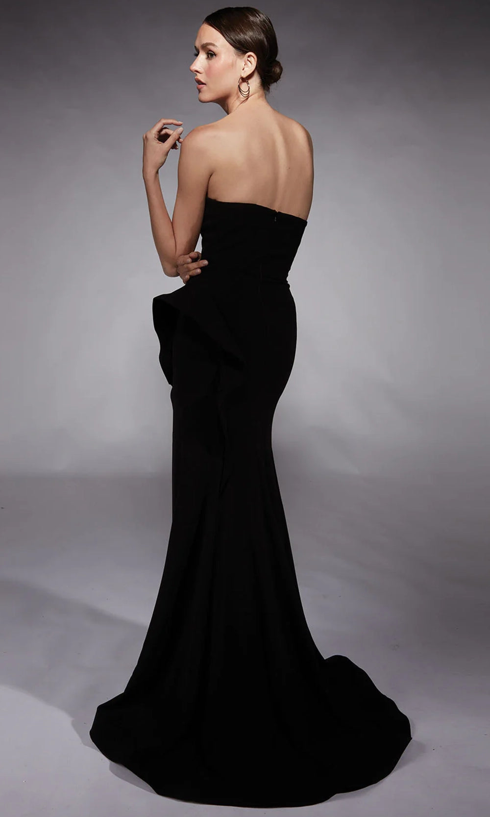 Alyce Paris 7113 - High Slit Strapless Fitted Dress - back view