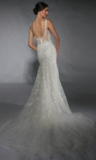 Alyce Paris 7120 - Scoop Back Floral Applique Bridal Gown