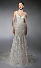 Alyce Paris 7120 - Scoop Back Floral Applique Bridal Gown