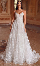 Alyce Paris 7121 - Floral Lace Spaghetti Strap Bridal Dress - designer wedding dress at Silhouette Dresses
