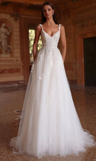 Alyce Paris 7124 - A-line Bridal Dress with Lace Appliques - designer wedding dress at Silhouette Dresses