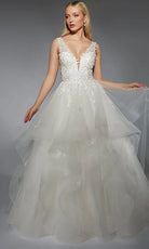 Alyce Paris 7126 - Illusion Scoop Back Layered Ballgown - designer wedding dress at Silhouette Dresses