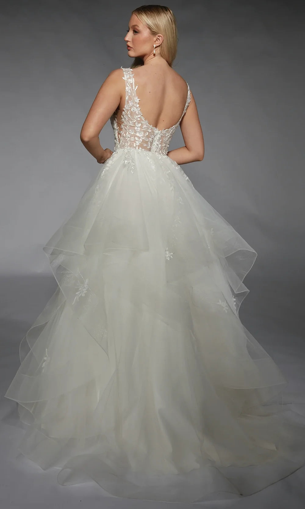 Alyce Paris 7126 - Illusion Scoop Back Layered Ballgown
