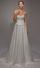 Alyce Paris 7142 - Corset Bodice Gown with Luxe Train - back view