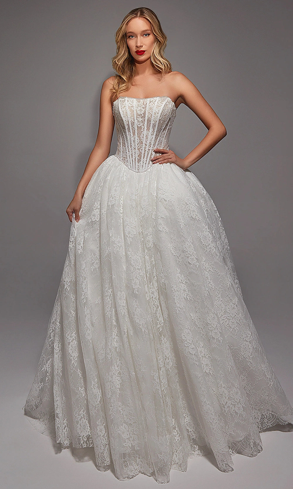 Alyce Paris 7149 - Lace Ballgown with Corset Bodice - designer wedding dress at Silhouette Dresses
