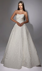 Alyce Paris 7155 - Semi-Sweetheart Floral Jacquard Bridal Gown - designer wedding dress at Silhouette Dresses