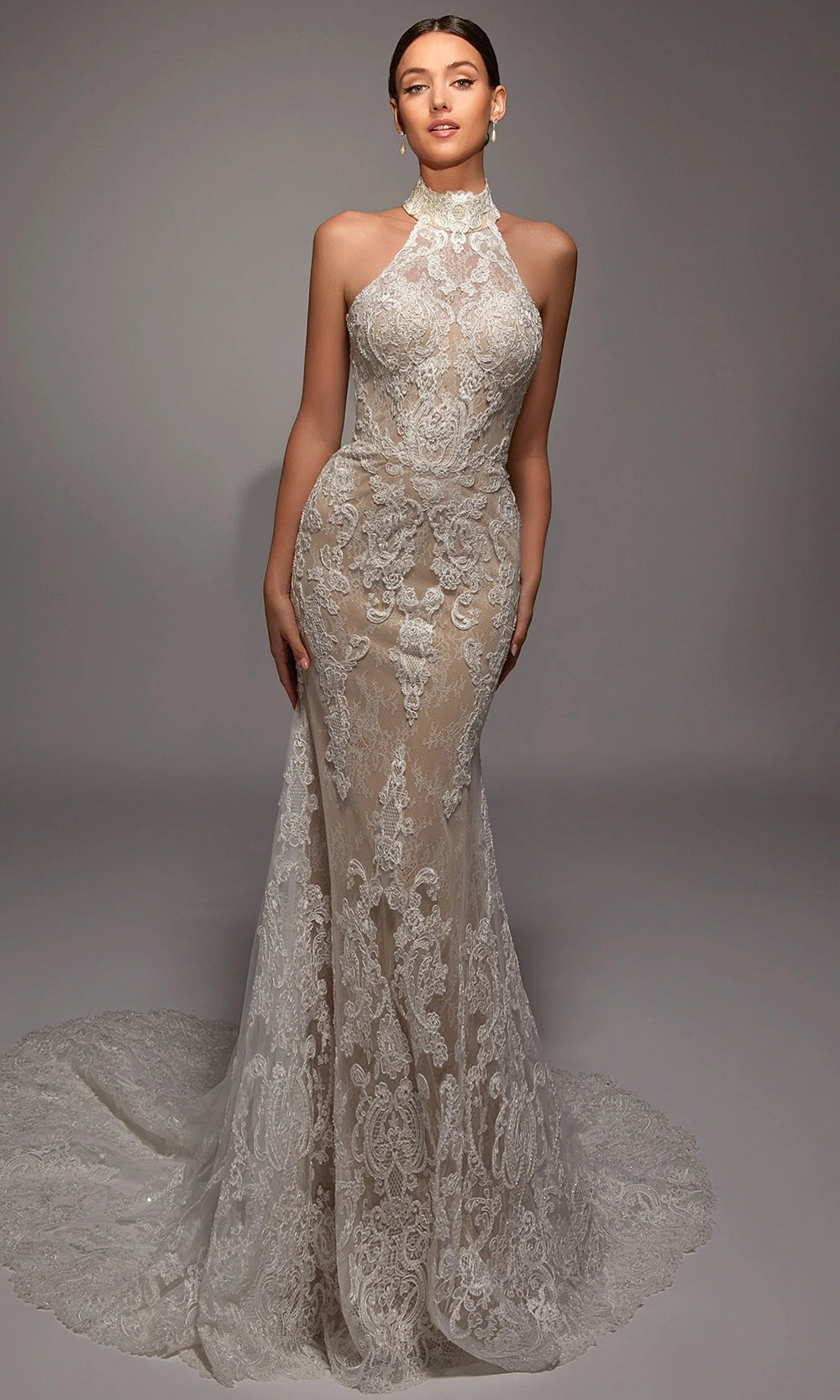Alyce Paris 7159 - Lace Mermaid Bridal Gown - back view