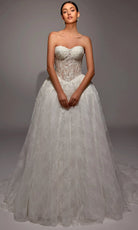 Alyce Paris 7163 - Floral Corset Lace Ball Gown - designer prom dress at Silhouette Dresses