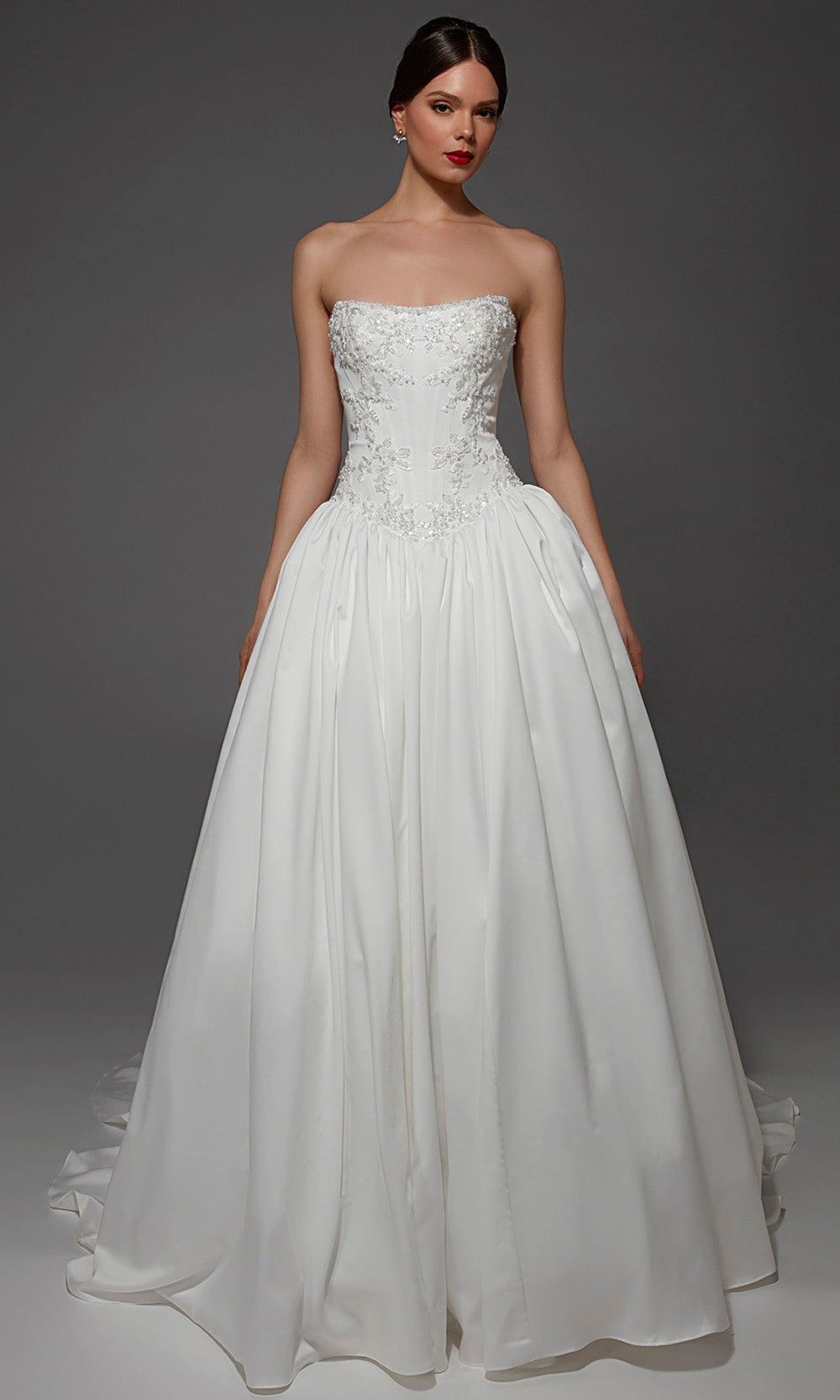 Alyce Paris 7188 - Strapless Back Pearl Button Ballgown