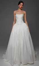 Alyce Paris 7188 - Strapless Back Pearl Button Ballgown
