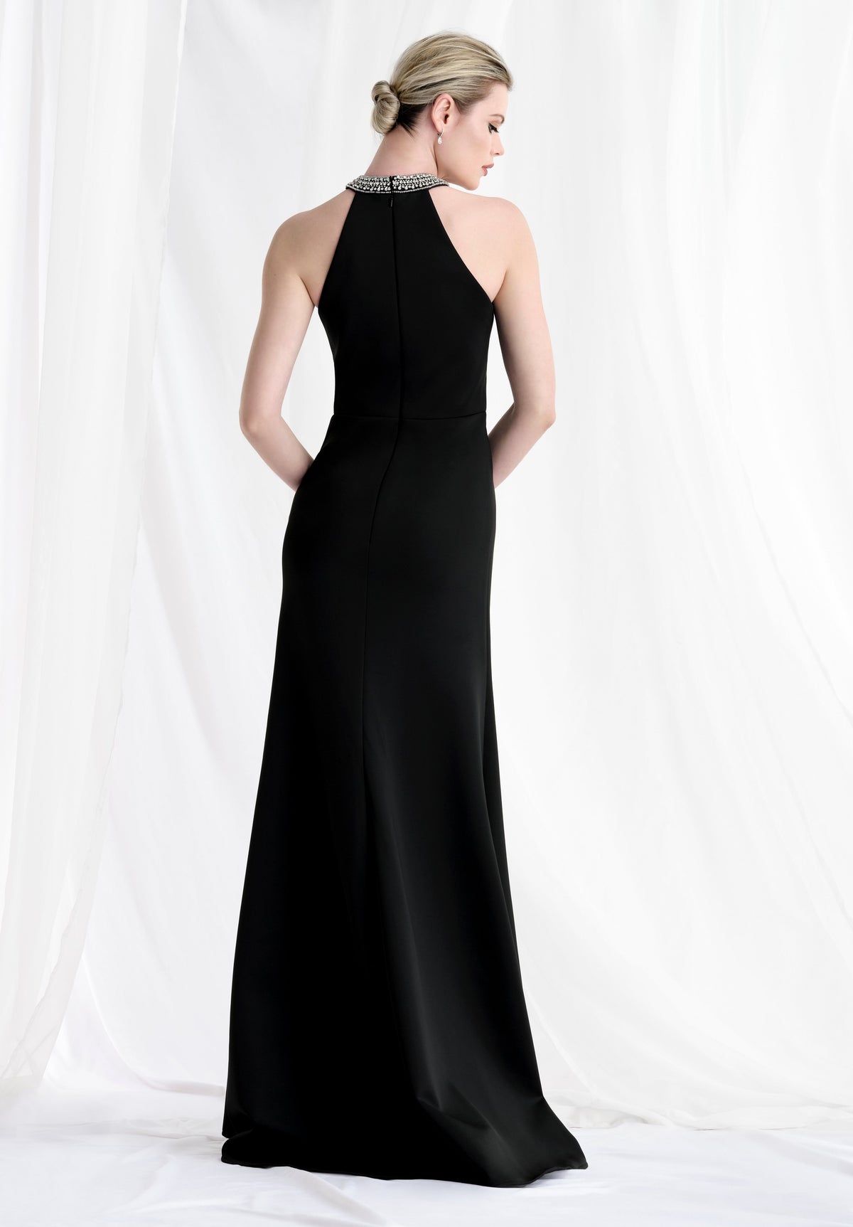 MGNY By Mori Lee 73171 - Beaded Collar Sleeveless Sheath Gown