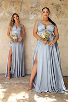 Ladivine 7469 Satin A-Line Dress