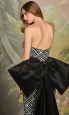 Andrea and Leo A1486 - Strapless Lattice Beaded Column Dress - view 6