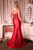 Ladivine C171 - Plunging Beaded Corset Evening Gown
