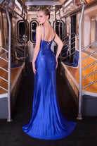 Ladivine CB163 - Rhinestone Embellished Mermaid Dress