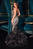 Ladivine CC2488 - Fitted Rosette Mermaid Gown
