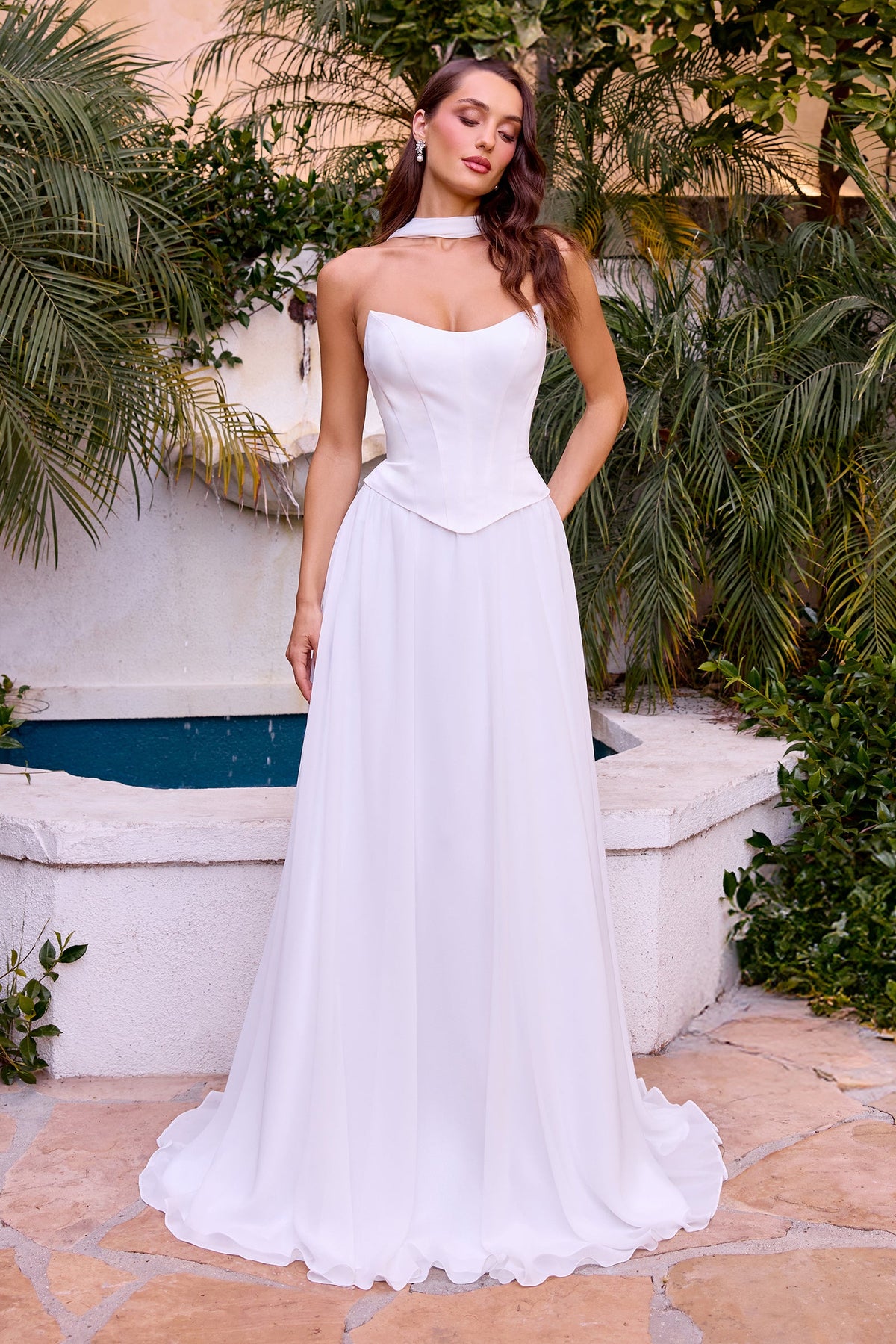 Ladivine CD386W - A-Line Corset Wedding Dress