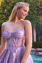 Ladivine CD389 - Strapless Beaded Sweetheart Ballgown