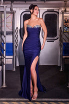 Ladivine CD391 - Crystal Sweetheart Neck Prom Dress