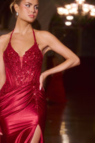 Ladivine CD690 - Asymmetric Satin Prom Dress