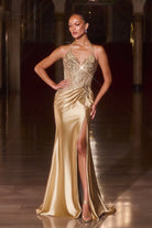 Ladivine CD690 - Asymmetric Satin Prom Dress