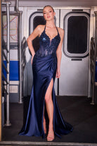 Ladivine CD690 - Asymmetric Satin Prom Dress