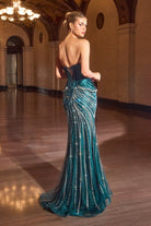 Ladivine CD697 - Beaded Queenly Prom Dress