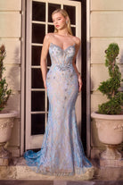 Ladivine CD713 - Multi-Color Beaded Corset Long Dress