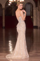 Ladivine CD715 - Beaded Illusion Mermaid Evening Gown