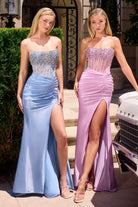 Ladivine CW301 - Beaded Corset Bust Evening Gown
