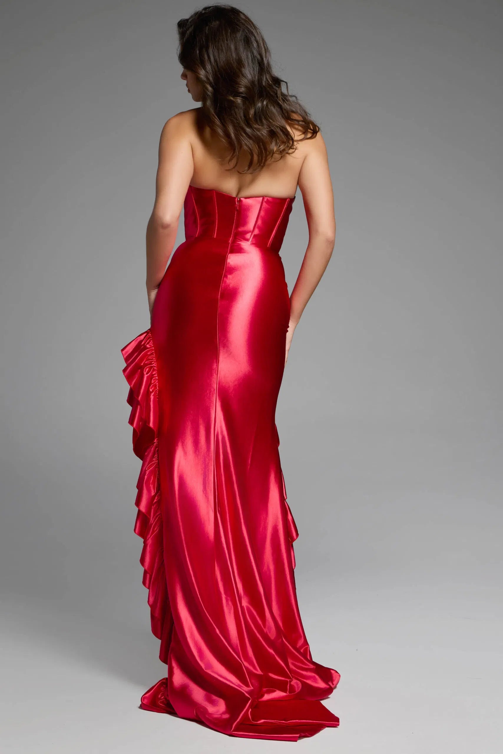 Jovani D5099 - High-Low Corset Prom Dress - view 5