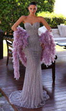 Chic and Holland HF110507 - Sweetheart Top Lavish Beaded Gown - Silhouette Dresses