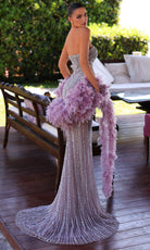 Chic and Holland HF110507 - Sweetheart Top Lavish Beaded Gown - back view