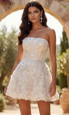 Jovani JB49687 - Embellished Floral A-Line Short Dress - view 5