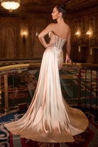 Ladivine KV1131 - Strapless Beaded Satin Mermaid Gown