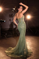 Ladivine KV1137 - Embellished Keyhole Prom Dress
