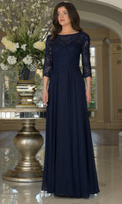 Marsoni by Colors - M238SL Embroidered Bodice Chiffon A-Line Gown - view 13