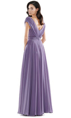 Marsoni by Colors M251-1 - Chiffon A-Line Gown with Gathered Sleeves - view 7