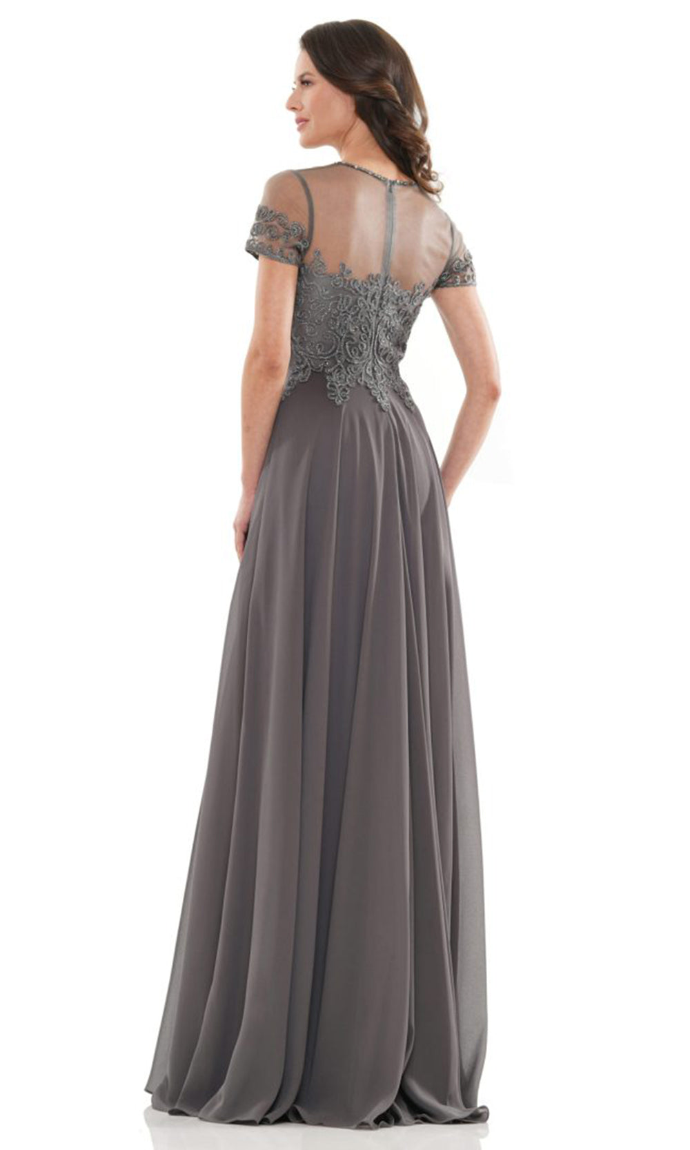 Marsoni by Colors M271-1 - Soutache Embroidered Sweetheart Gown - back view