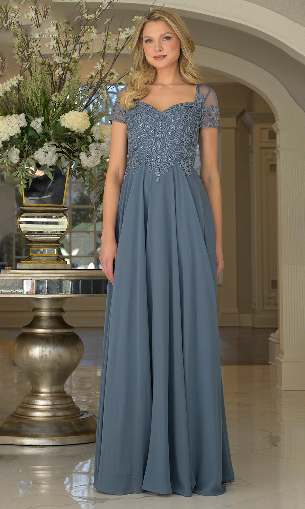 Marsoni by Colors M271-1 - Soutache Embroidered Sweetheart Gown - view 5