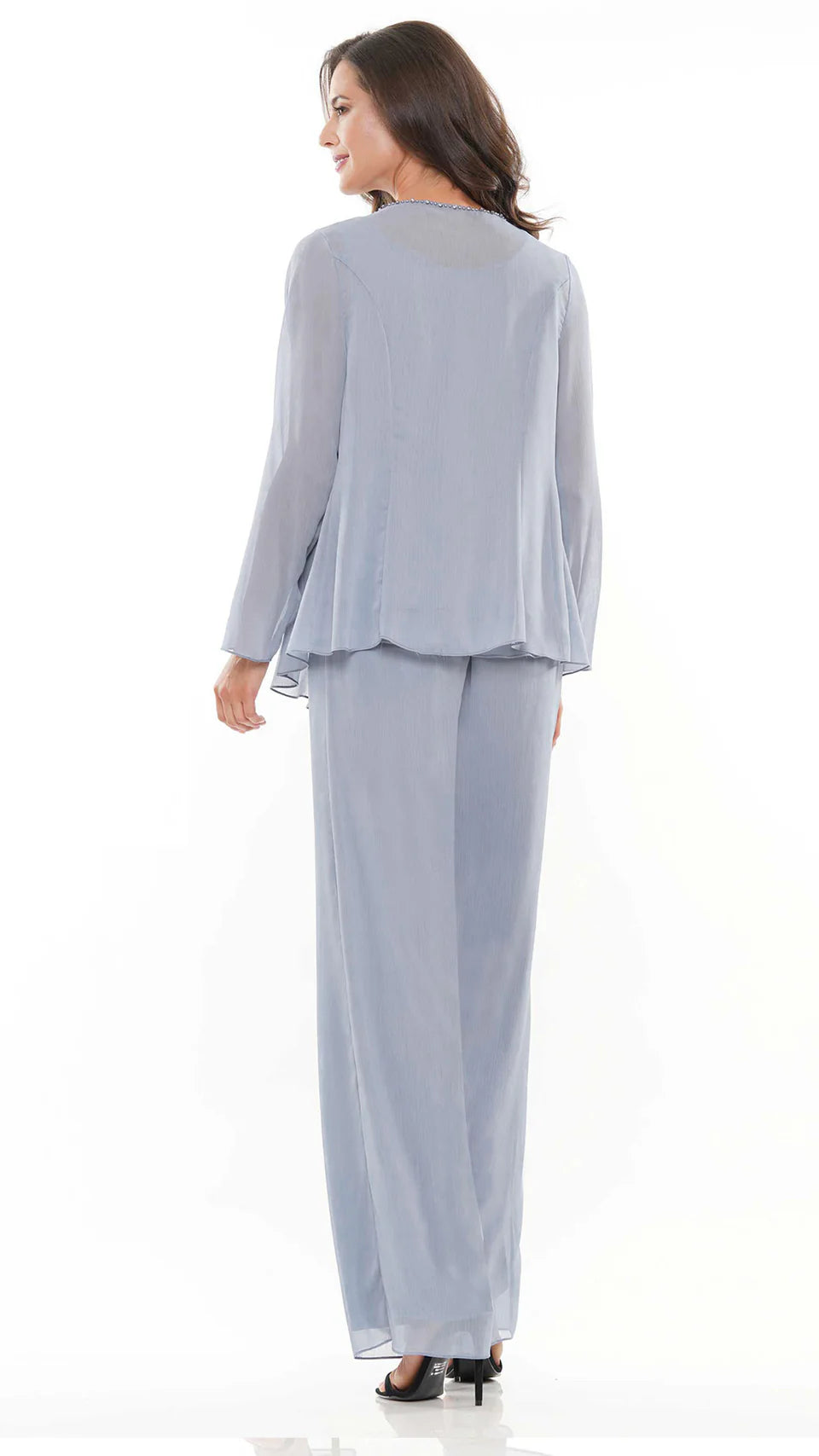 Marsoni by Colors - M304 Long Sleeves Jacket Pantsuit - Silhouette Dresses