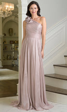 Marsoni by Colors M332 - One Shoulder Rosette Gown - back view
