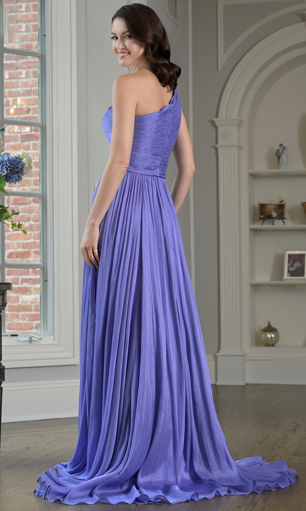 Marsoni by Colors M332 - One Shoulder Rosette Gown - view 5
