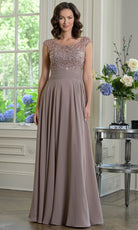 Marsoni by Colors M335 - Scoop Neckline Beaded Lace Gown - view 4