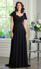 Marsoni by Colors M338 - Sweetheart Twisted Ruched Long Gown - designer mother of the bride dress at Silhouette Dresses